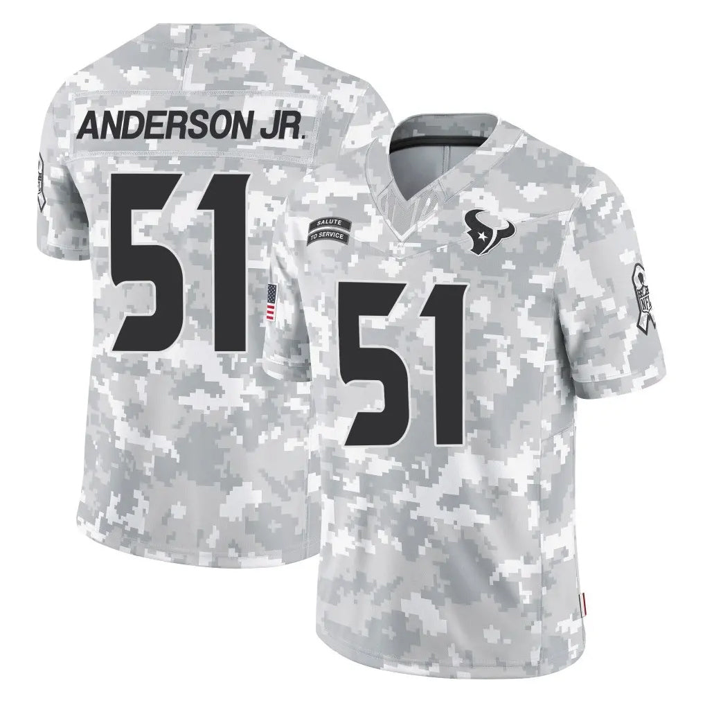 Punc H.Texans #51 Will Anderson Jr. Player Arctic Camo Salute To Service Limited Game Stitched Jerseys