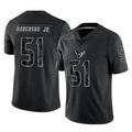 Punc H.Texans #51 Will Anderson Jr. Player Black Reflective Limited Game Stitched Jerseys