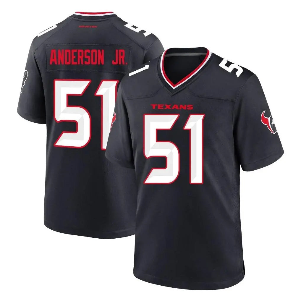 Punc H.Texans #51 Will Anderson Jr. Player Navy Team Home Game Stitched Jerseys