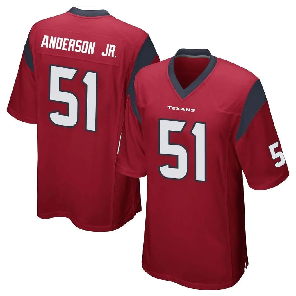 Punc H.Texans #51 Will Anderson Jr. Player Red Home Game Stitched Jerseys