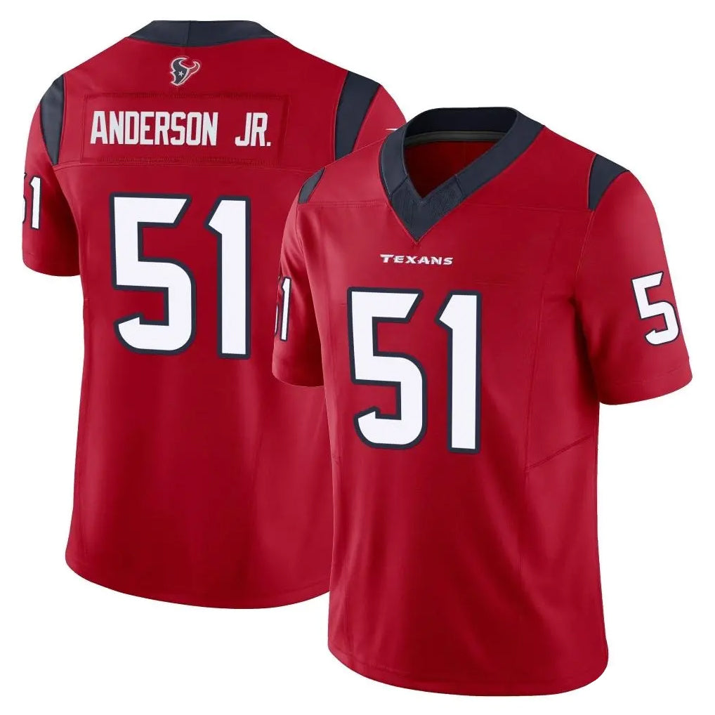 Punc H.Texans #51 Will Anderson Jr. Player Red Limited Vapor F.U.S.E. Home Game Stitched Jerseys