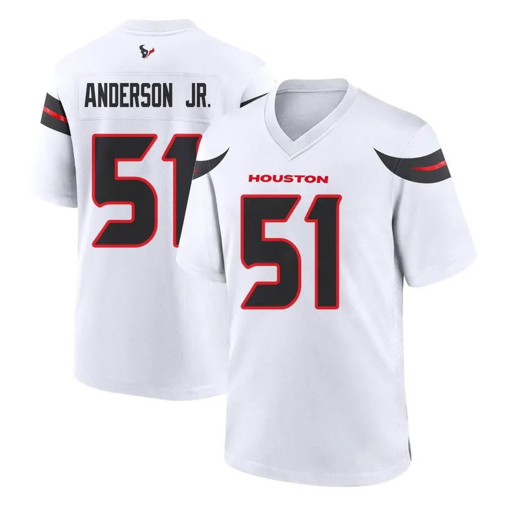 Punc H.Texans #51 Will Anderson Jr. Player White Home Game Stitched Jerseys