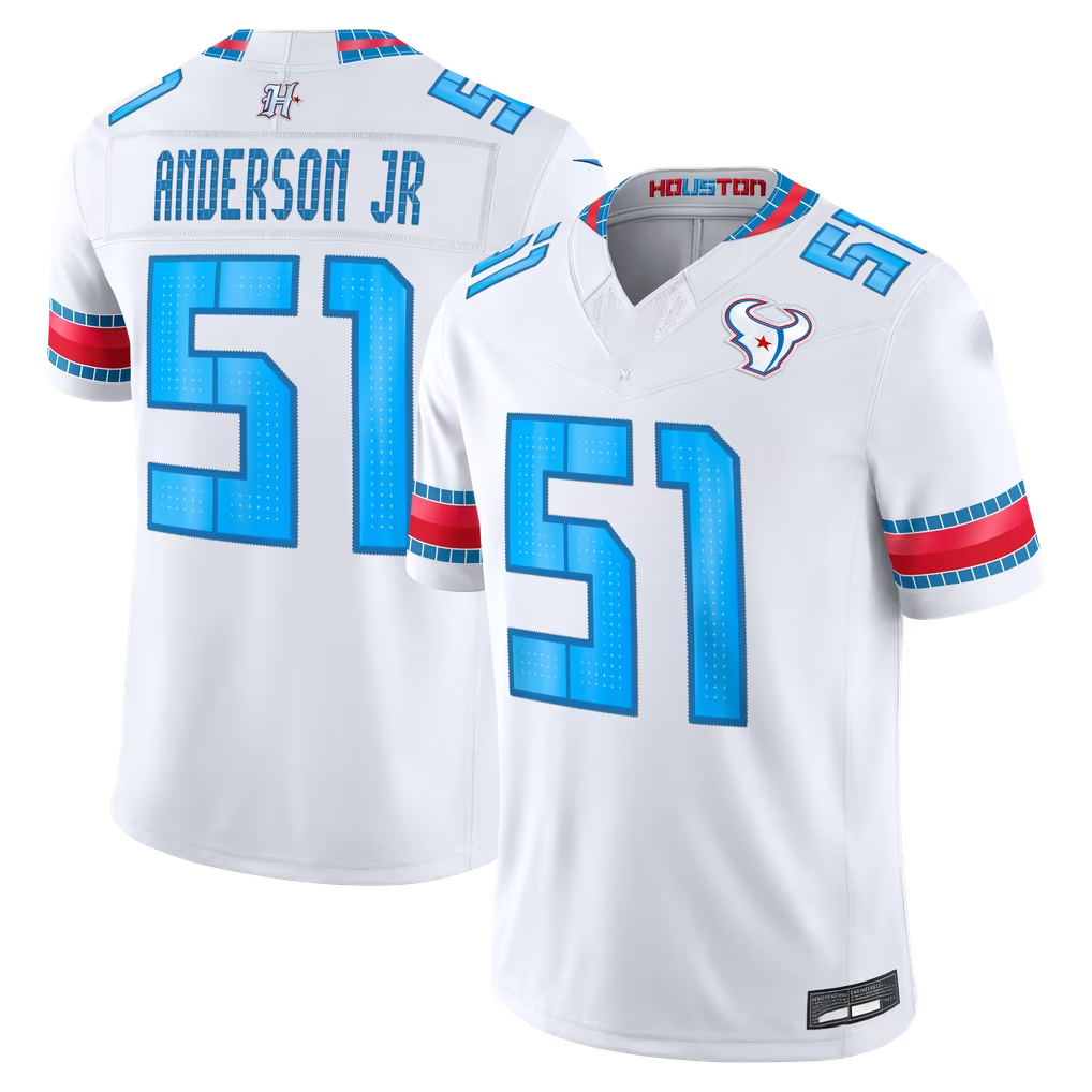 Punc H.Texans #51 Will Anderson Jr. White 2026 Rivalries Collection Limited Stitched Jerseys