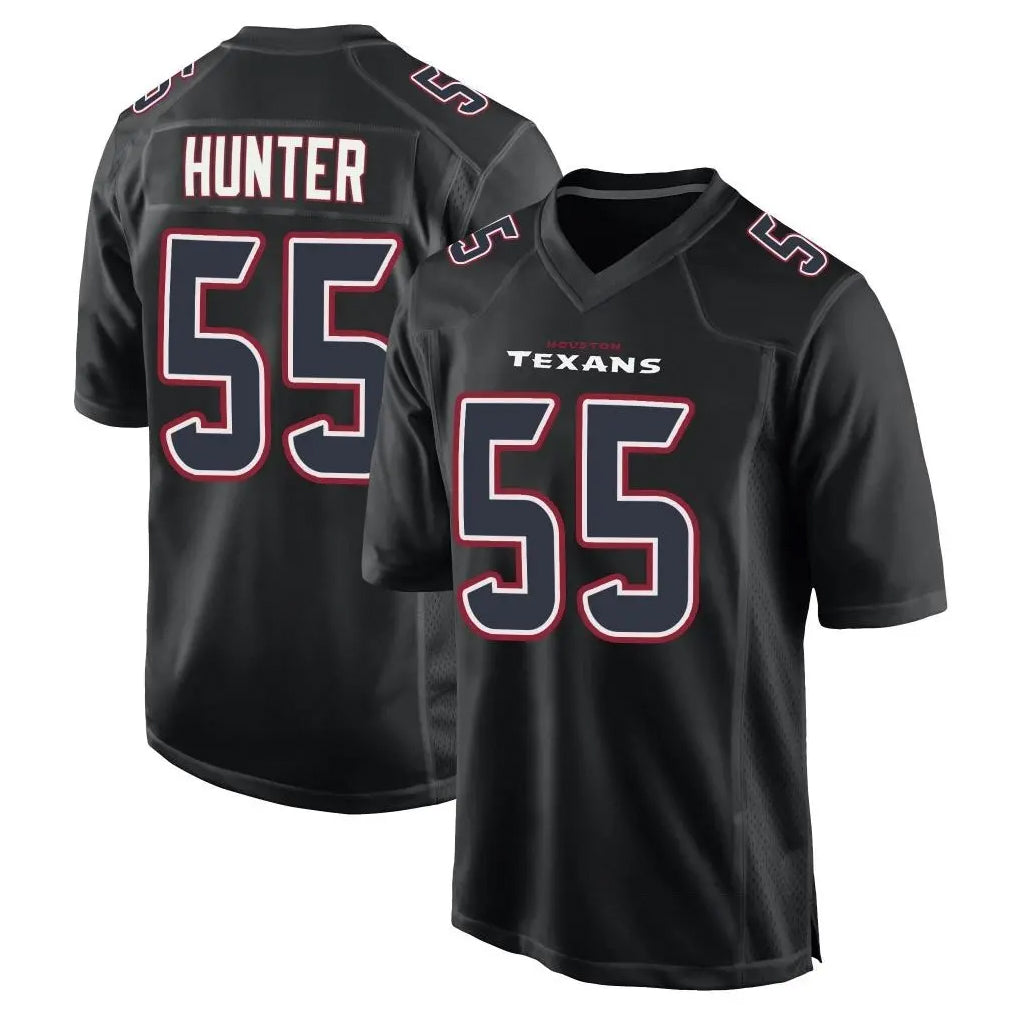Punc H.Texans #55 Danielle Hunter Player Black Fashion Home Game Stitched Jerseys