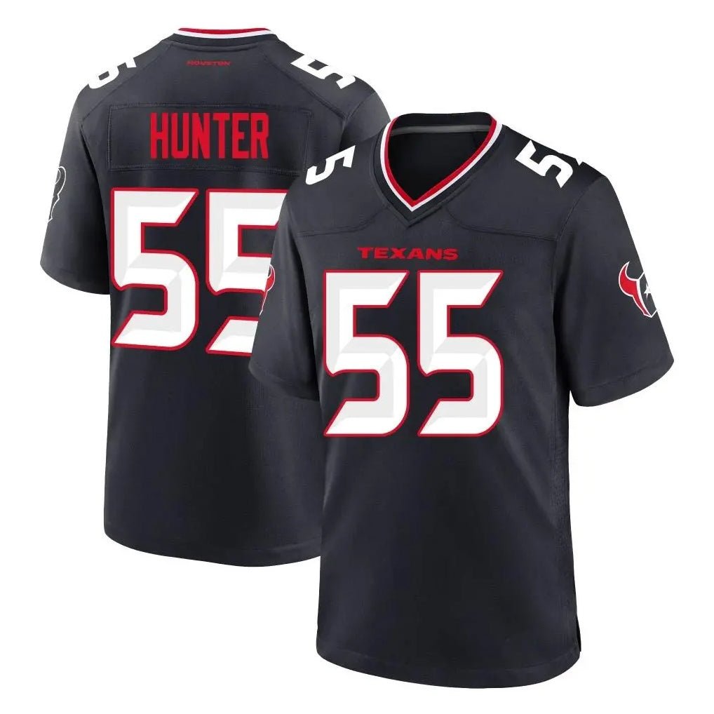 Punc H.Texans #55 Danielle Hunter Player Navy Team Home Game Stitched Jerseys