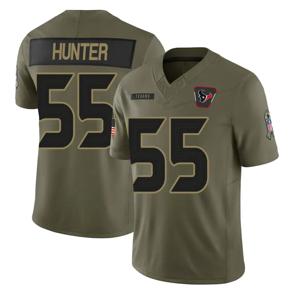 Punc H.Texans #55 Danielle Hunter Player Olive Salute To Service Limited Stitched Jerseys