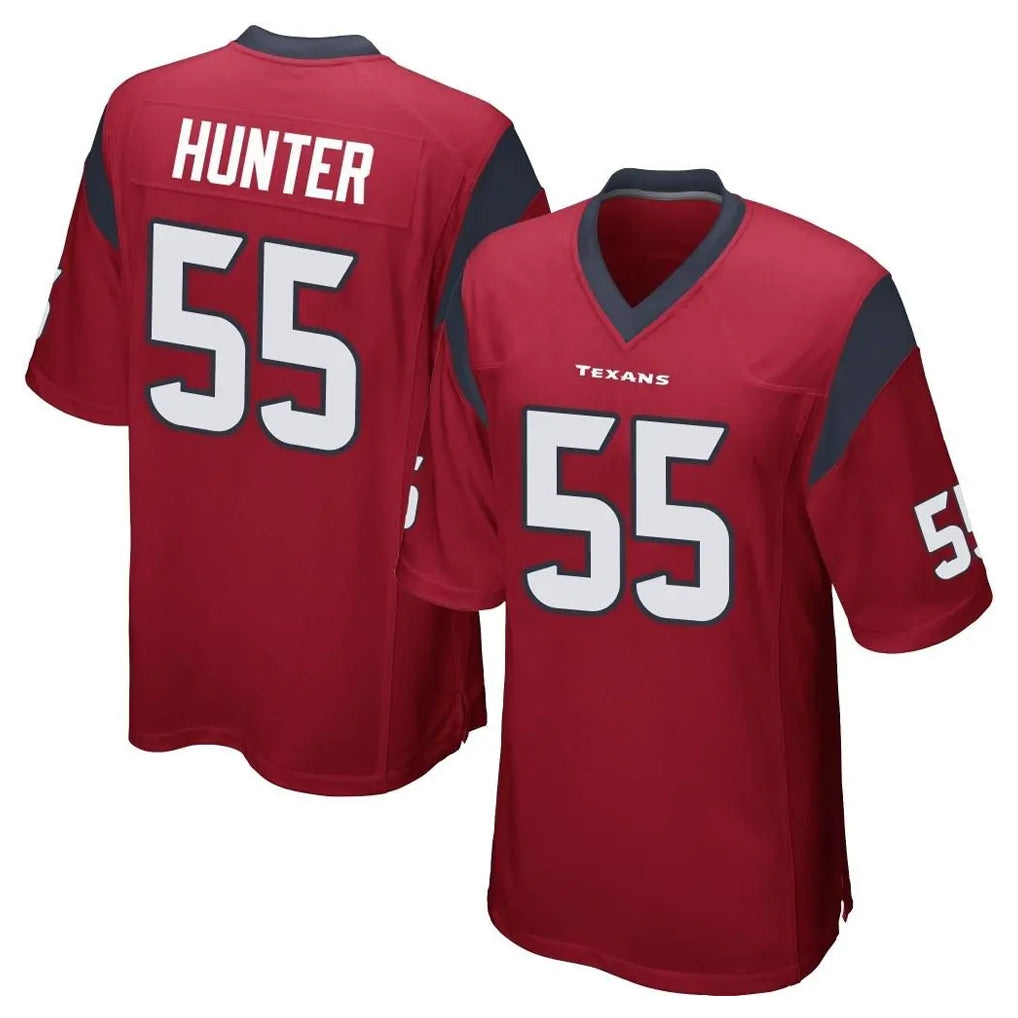 Punc H.Texans #55 Danielle Hunter Player Red Home Game Stitched Jerseys