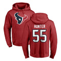Punc H.Texans #55 Danielle Hunter Player Red Pro Line Pullover Hoodie Limited Game Stitched Jerseys