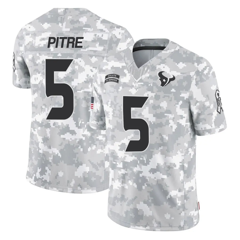 Punc H.Texans #5 Jalen Pitre Player Arctic Camo Salute To Service Limited Game Stitched Jerseys