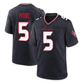 Punc H.Texans #5 Jalen Pitre Player Navy Team Home Game Stitched Jerseys