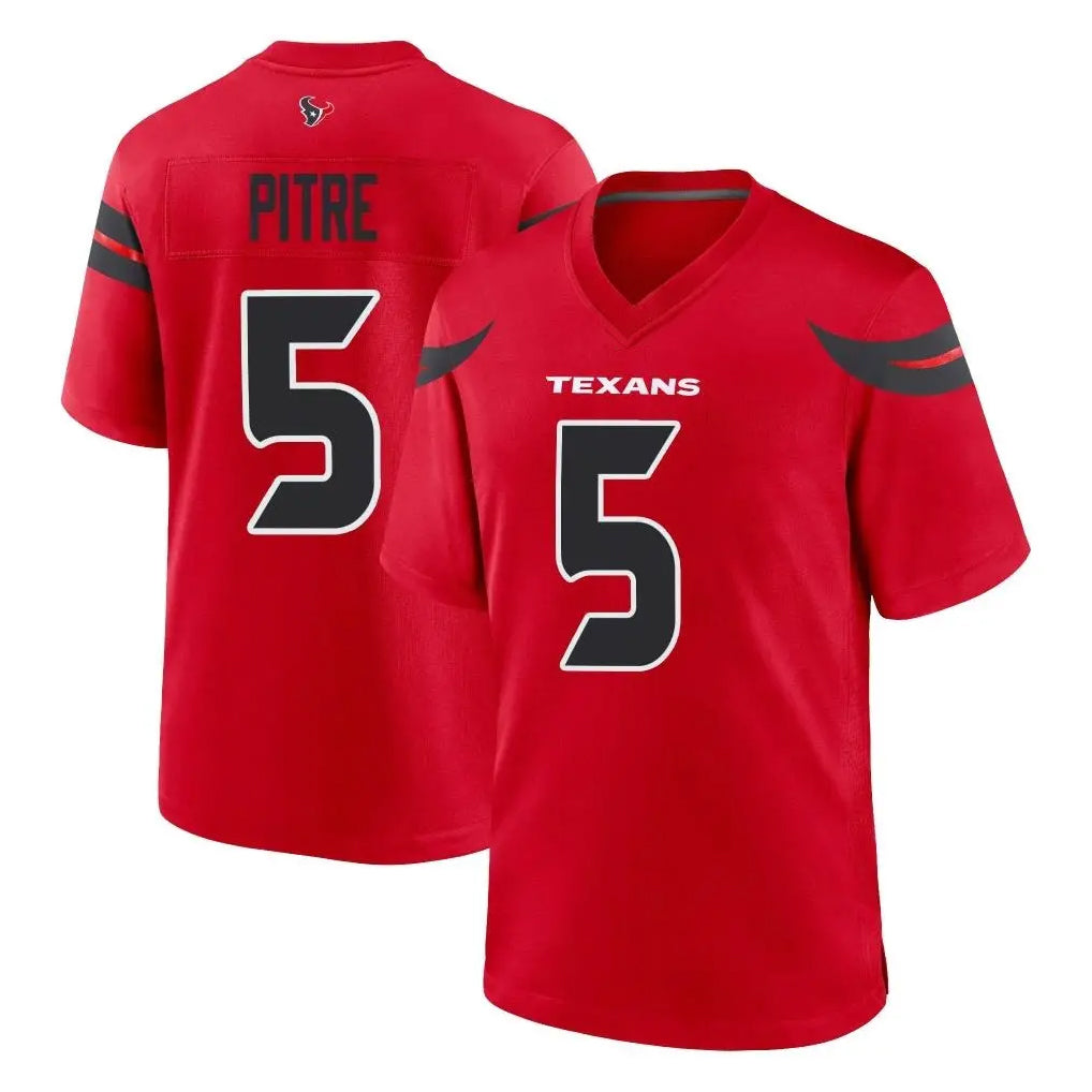 Punc H.Texans #5 Jalen Pitre Player Red Alternate Home Game Stitched Jerseys