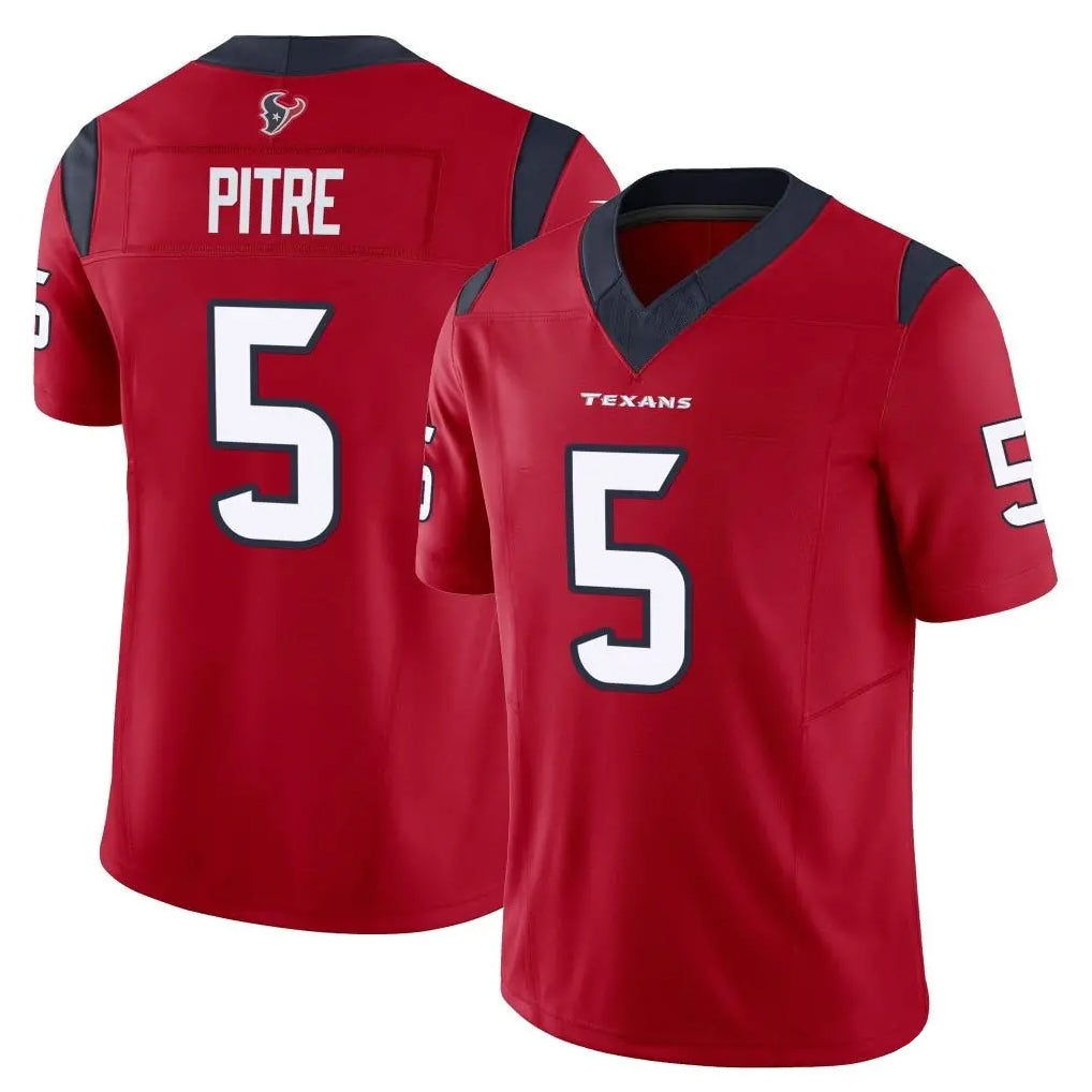 Punc H.Texans #5 Jalen Pitre Player Red Limited Vapor F.U.S.E. Home Game Stitched Jerseys