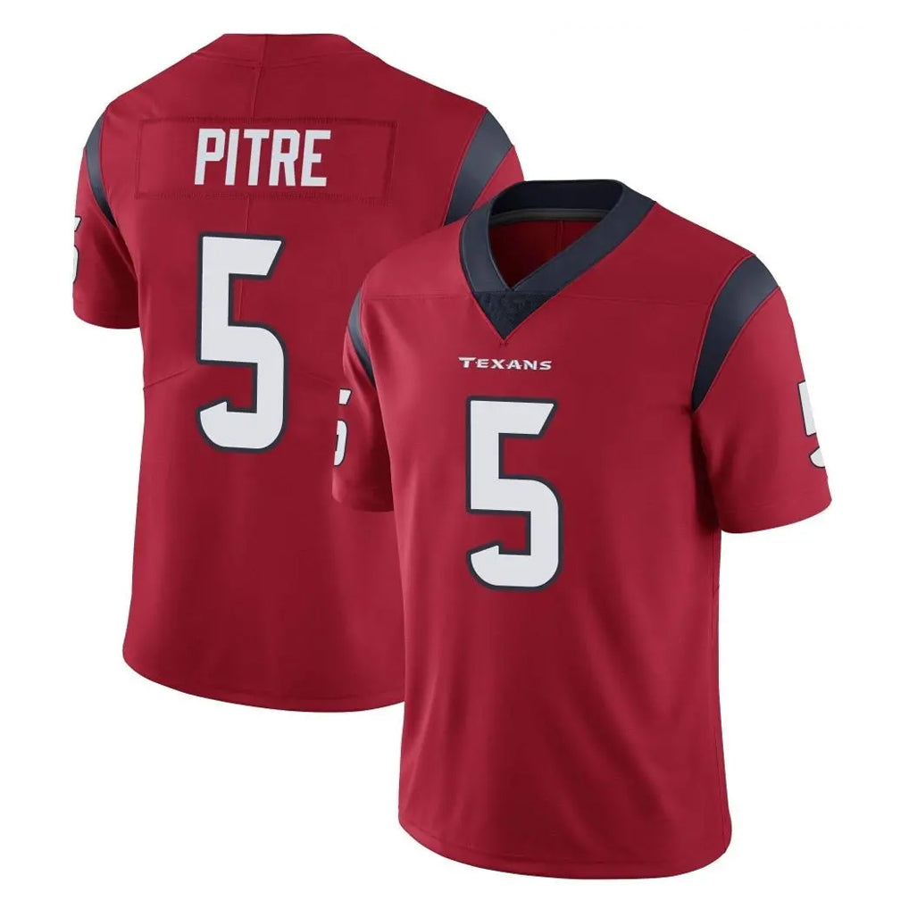 Punc H.Texans #5 Jalen Pitre Player Red Limited Vapor Untouchable Home Game Stitched Jerseys