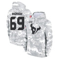 Punc H.Texans #69 Ed Ingram Player Arctic Camo Salute to Service Hoodies Limited Game Stitched Jerseys