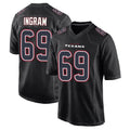 Punc H.Texans #69 Ed Ingram Player Black Fashion Home Game Stitched Jerseys