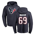 Punc H.Texans #69 Ed Ingram Player Navy Pro Line Pullover Hoodie Limited Game Stitched Jerseys