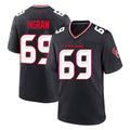 Punc H.Texans #69 Ed Ingram Player Navy Team Home Game Stitched Jerseys