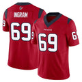 Punc H.Texans #69 Ed Ingram Player Red Limited Vapor F.U.S.E. Home Game Stitched Jerseys