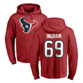 Punc H.Texans #69 Ed Ingram Player Red Pro Line Pullover Hoodie Limited Game Stitched Jerseys