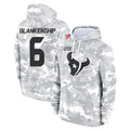 Punc H.Texans #6 Reed Blankenship Player Arctic Camo Salute to Service Hoodies Limited Game Stitched Jerseys