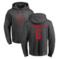 Punc H.Texans #6 Reed Blankenship Player Gray Pro Line Pullover Hoodie Limited Game Stitched Jerseys