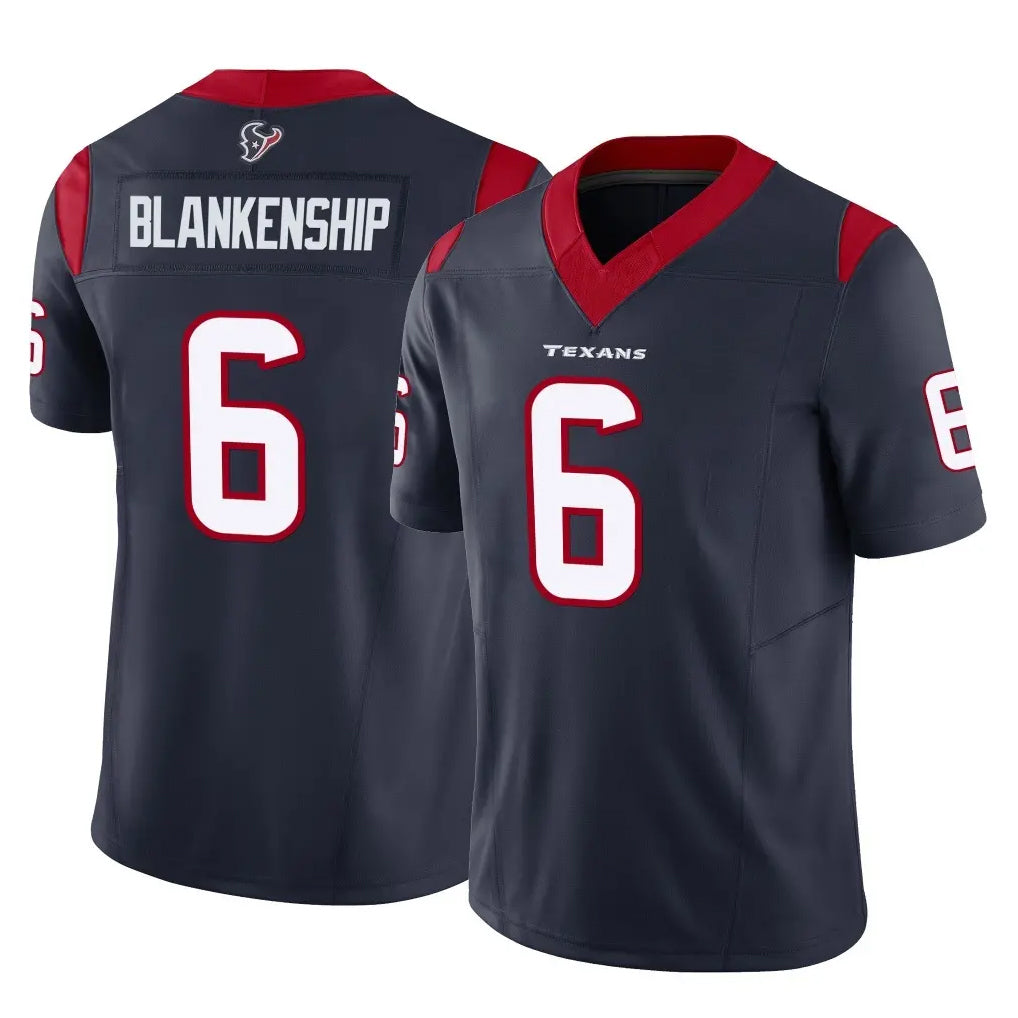 Punc H.Texans #6 Reed Blankenship Player Navy Limited Vapor F.U.S.E. Home Game Stitched Jerseys