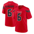 Punc H.Texans #6 Reed Blankenship Player Red Alternate Home Game Stitched Jerseys