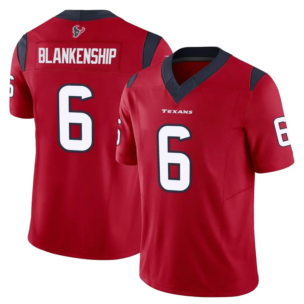 Punc H.Texans #6 Reed Blankenship Player Red Limited Vapor F.U.S.E. Home Game Stitched Jerseys