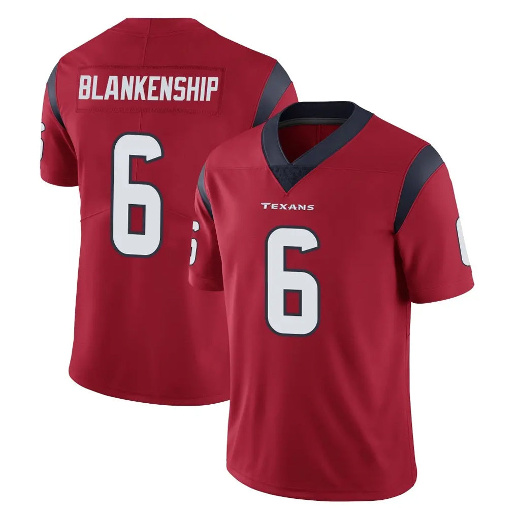 Punc H.Texans #6 Reed Blankenship Player Red Limited Vapor Untouchable Home Game Stitched Jerseys