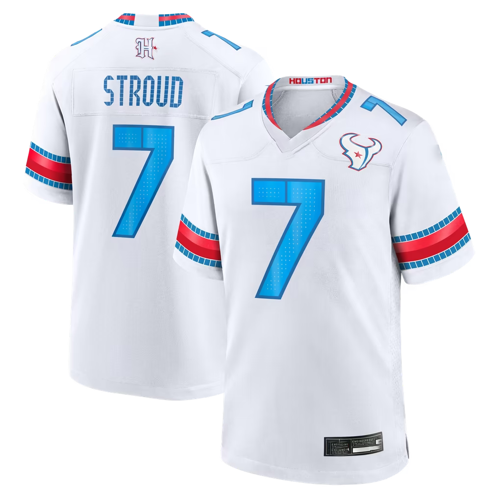 Punc H.Texans #7 C.J. Stroud White 2026 Rivalries Collection Game Stitched Jerseys