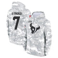 Punc H.Texans #7 CJ Stroud Player Arctic Camo Salute to Service Hoodies Limited Game Stitched Jerseys