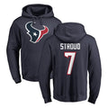 Punc H.Texans #7 CJ Stroud Player Navy Pro Line Pullover Hoodie Limited Game Stitched Jerseys