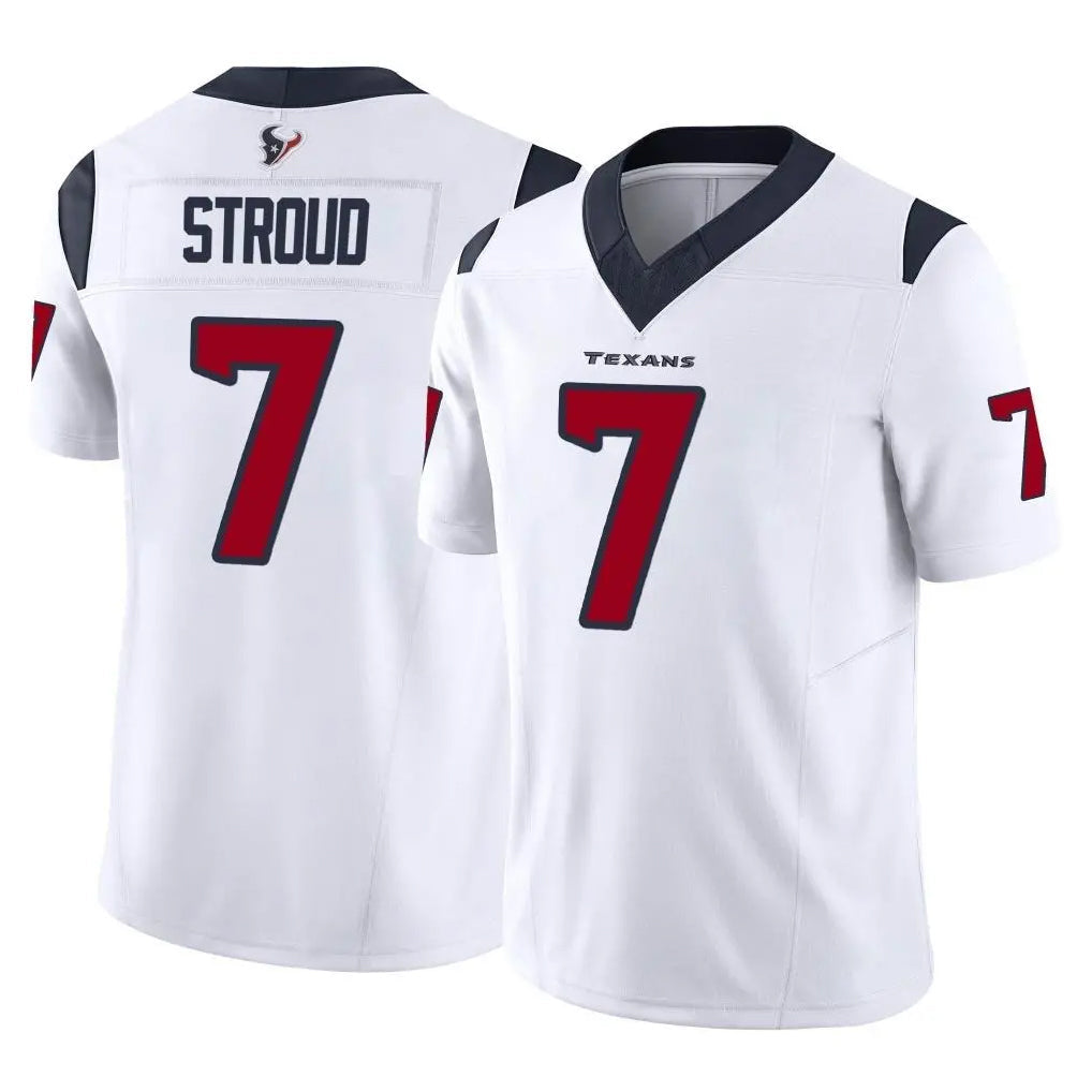 Punc H.Texans #7 CJ Stroud Player White Limited Vapor F.U.S.E. Home Game Stitched Jerseys
