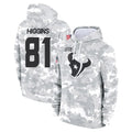 Punc H.Texans #81 Jayden Higgins Player Arctic Camo Salute to Service Hoodies Limited Game Stitched Jerseys