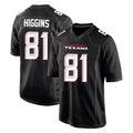 Punc H.Texans #81 Jayden Higgins Player Carbon Black Fashion Home Game Stitched Jerseys
