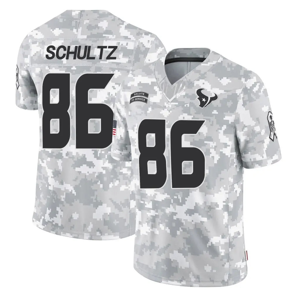 Punc H.Texans #86 Dalton Schultz Player Arctic Camo Salute To Service Limited Game Stitched Jerseys