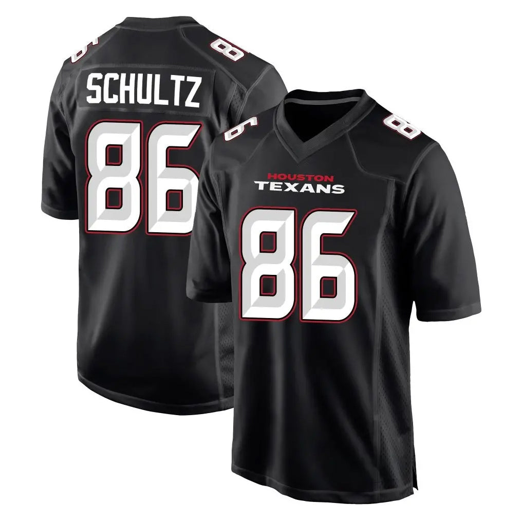 Punc H.Texans #86 Dalton Schultz Player Carbon Black Fashion Home Game Stitched Jerseys