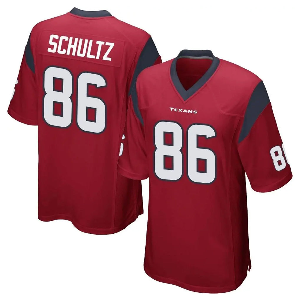 Punc H.Texans #86 Dalton Schultz Player Red Home Game Stitched Jerseys