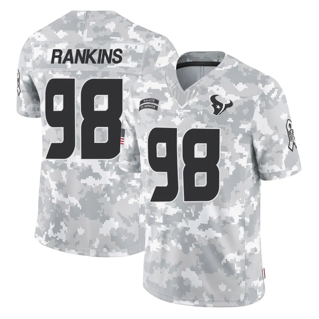 Punc H.Texans #98 Sheldon Rankins Player Arctic Camo Salute To Service Limited Game Stitched Jerseys