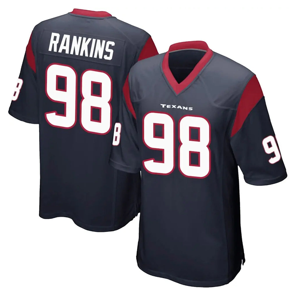 Punc H.Texans #98 Sheldon Rankins Player Navy Home Game Stitched Jerseys