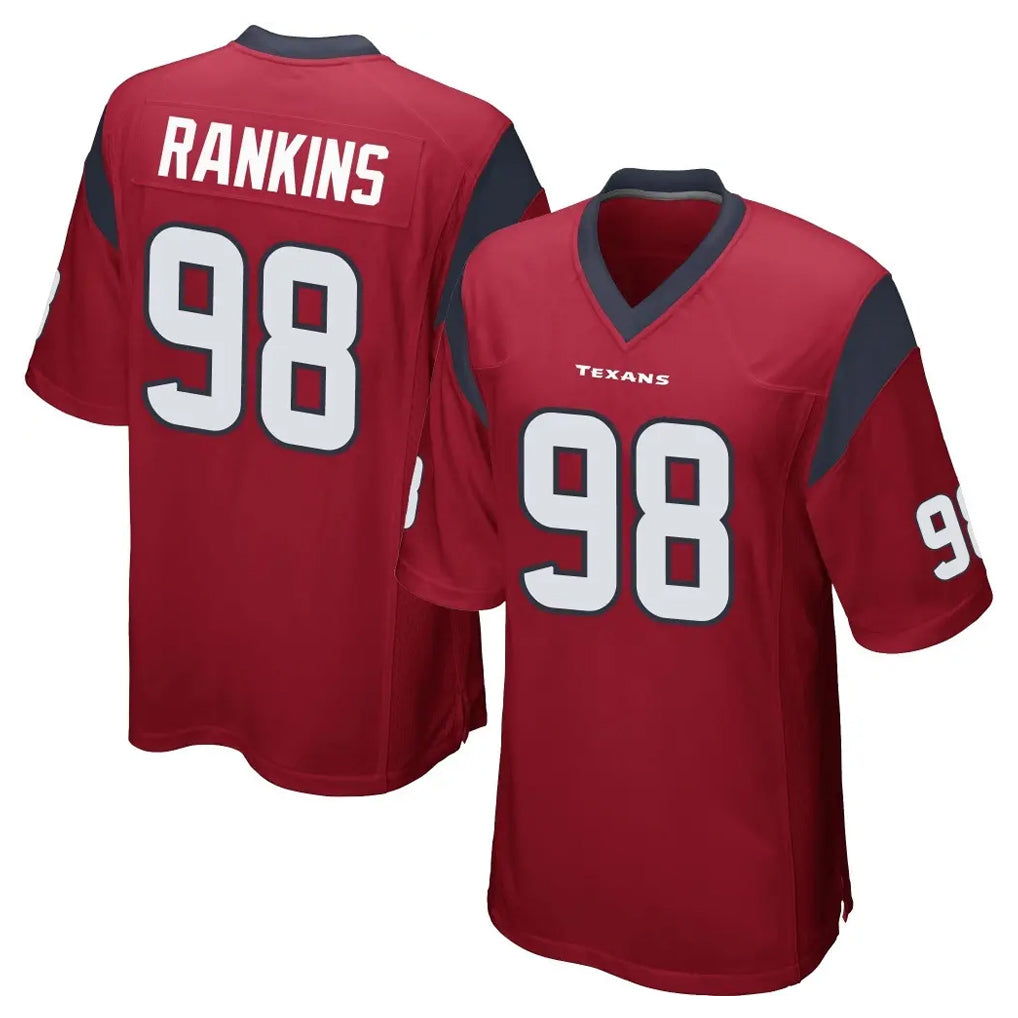Punc H.Texans #98 Sheldon Rankins Player Red Home Game Stitched Jerseys