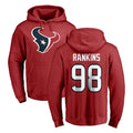 Punc H.Texans #98 Sheldon Rankins Player Red Pro Line Pullover Hoodie Limited Game Stitched Jerseys