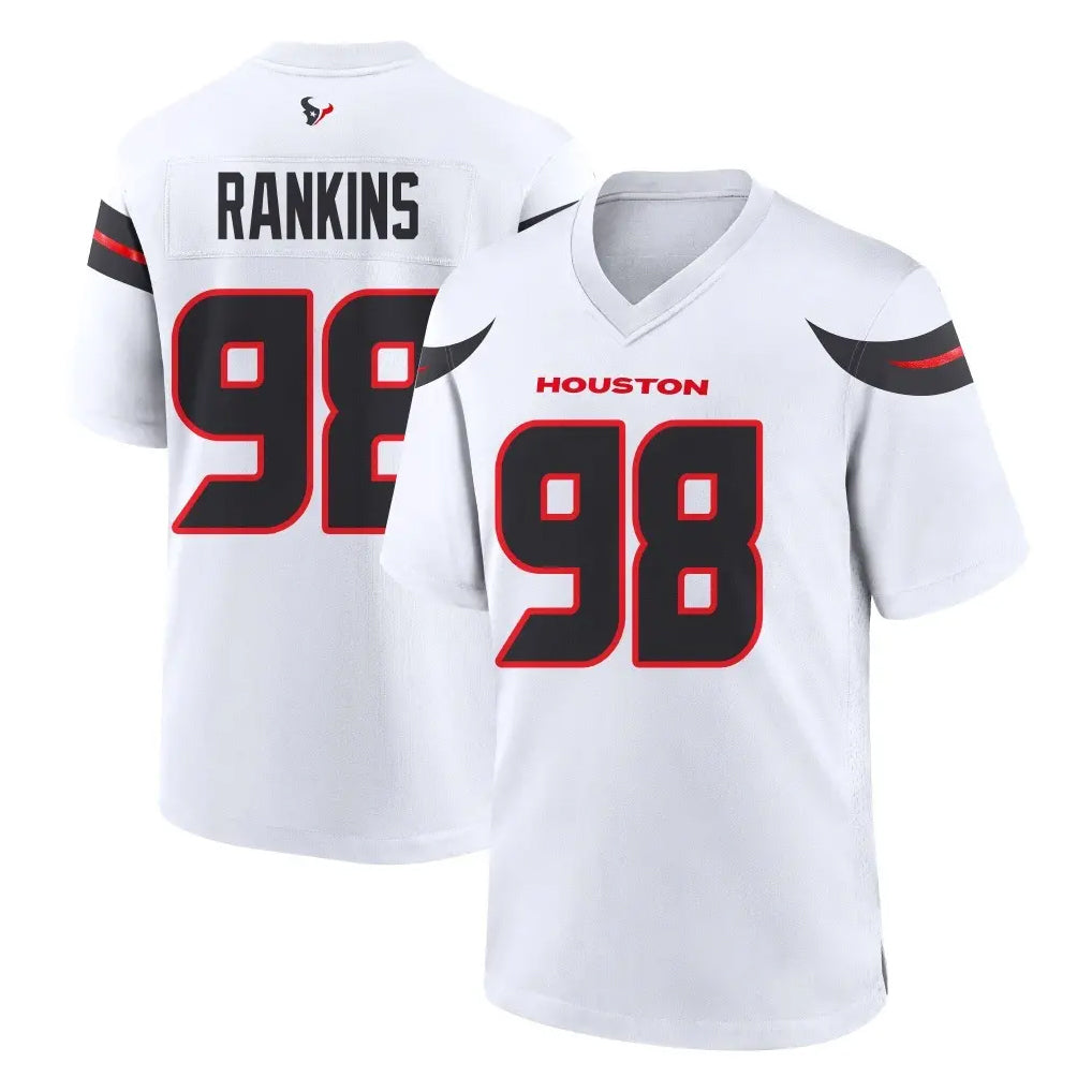 Punc H.Texans #98 Sheldon Rankins Player White Home Game Stitched Jerseys