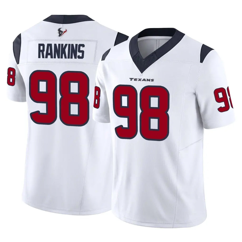 Punc H.Texans #98 Sheldon Rankins Player White Limited Vapor F.U.S.E. Home Game Stitched Jerseys