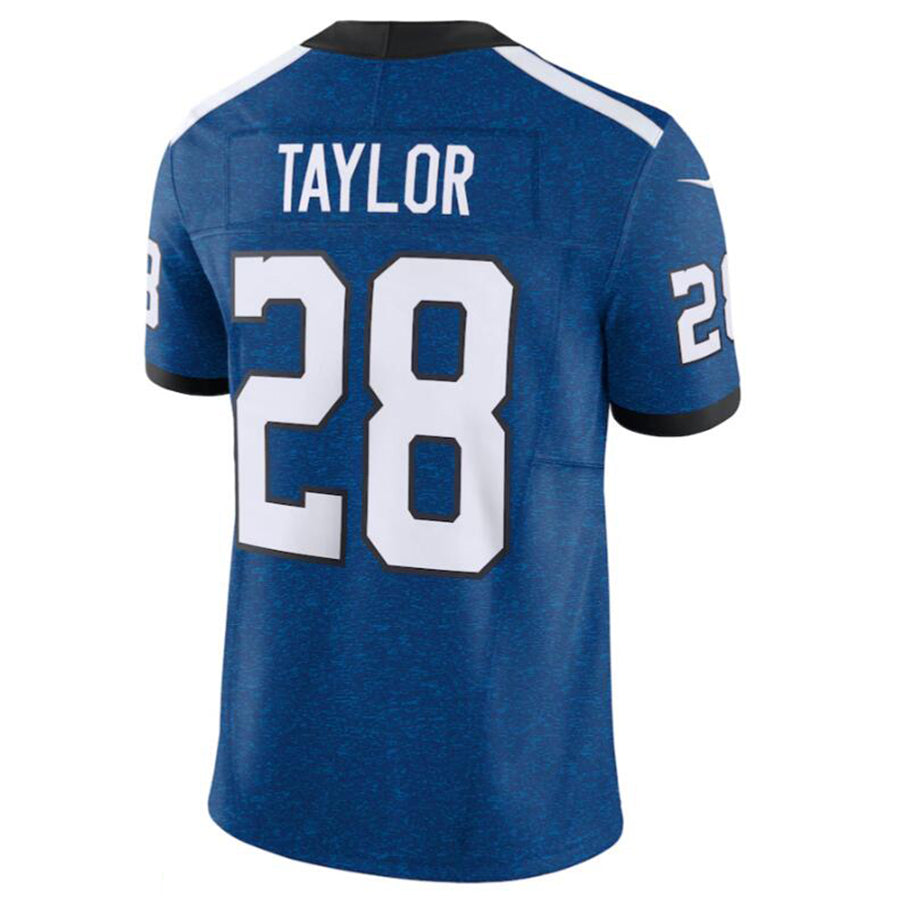 Punc IN.Colts #28 Jonathan Taylor Blue Vapor F.U.S.E. Limited Jersey American Stitched Jersey