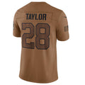 Punc IN.Colts #28 Jonathan Taylor Brown 2023 Salute To Service Limited Jersey Stitched Jersey