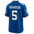 Punc IN.Colts #5 Anthony Richardson Royal Indiana Nights Alternate Game Jersey American Stitched Jersey