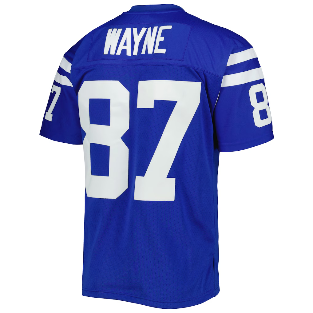 Punc IN.Colts #87 Reggie Wayne Mitchell & Ness Royal Legacy Replica Jersey