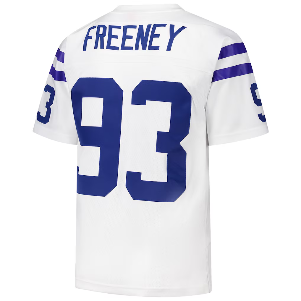 Punc IN.Colts #93 Dwight Freeney Mitchell & Ness White 2006 Legacy Replica Stitched Puhic Jersey