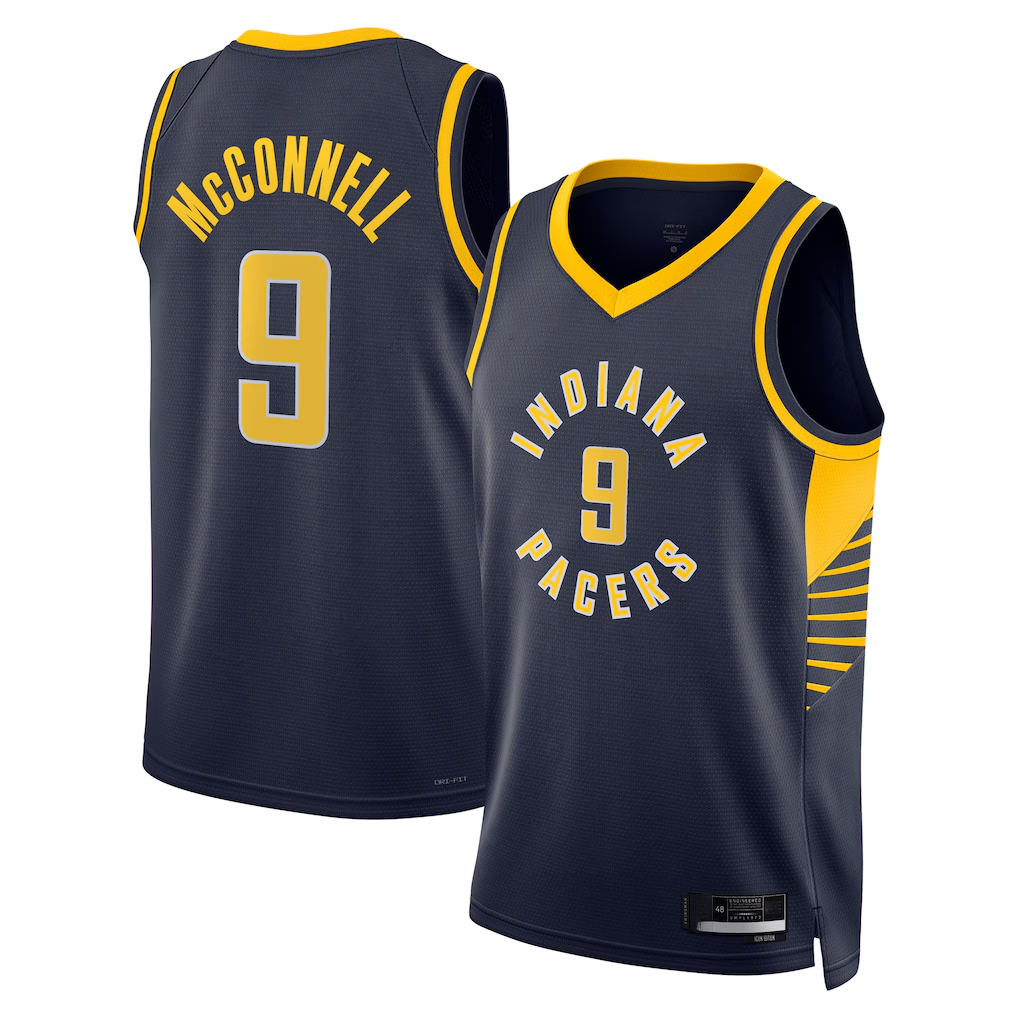 Punc I.Pacers #9 T.J. McConnell Navy Swingman Replica Jerseys - Icon Edition
